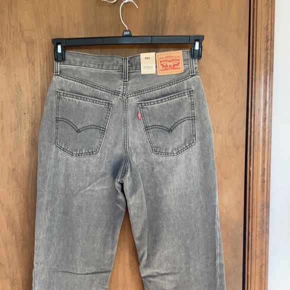 Relisted Levi’s low pro gray midrise straight leg jean splatter detail size 27 - Picture 13 of 17